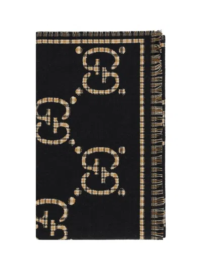 Gucci Gg Scarf In Black