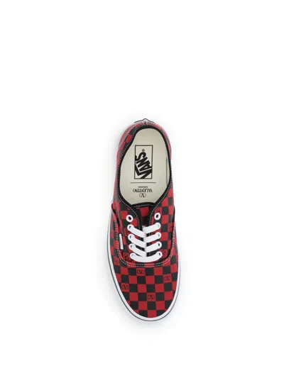 Valentino X Vans Men's Tess St Vlogo Check Canvas Low-top Sneakers In Multi