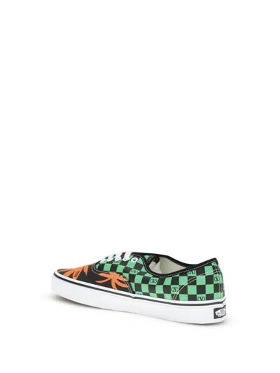 Valentino Garavani And Vans Low-top Fabric Trainer With Vlogo Checkerboard Print And Tropical Leaves In Multi