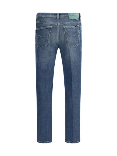 Jacob Cohen Denim Jeans Scott In Cotton And Lyocell In Blue