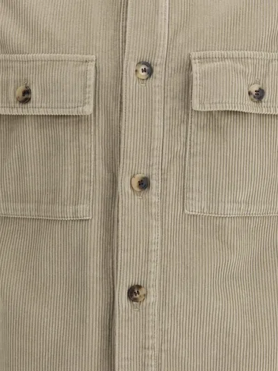 Jacob Cohen Corduroy Button-down Jacket In Green