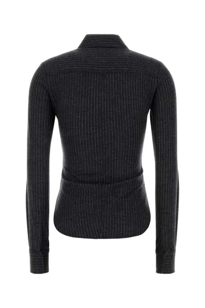 Isabel Marant Embroidered Wool Blend Shirt In Black