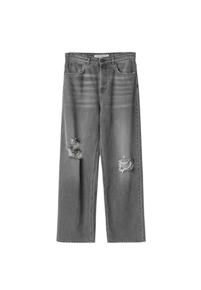 Hinnominate Palace Jeans With Breaks Woman  Low Life In Gray