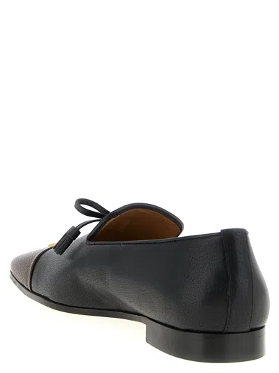 Valentino Babouchoes Vlogo Loafers In Leather In Black