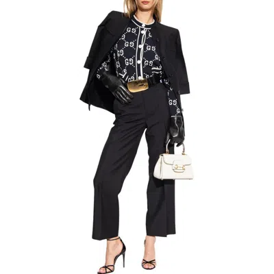 Gucci (wmns)  Gg Cotton Blend Cardigan 'black' In Multi