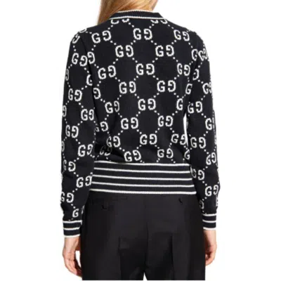 Gucci (wmns)  Gg Cotton Blend Cardigan 'black' In Multi