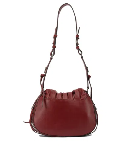 Isabel Marant Ruched Shoulder Bag Adjustable Strap In Red