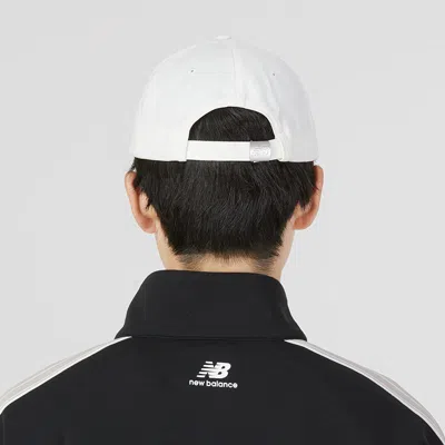 New Balance Logo Baseball Cap 'white' In Brown