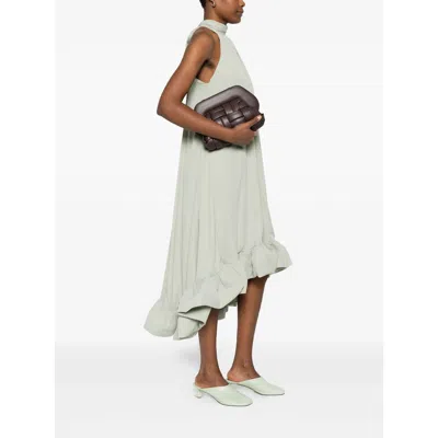 Themoirè Brown Clutch Bags
