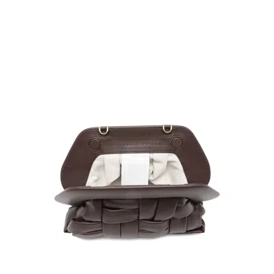 Themoirè Brown Clutch Bags