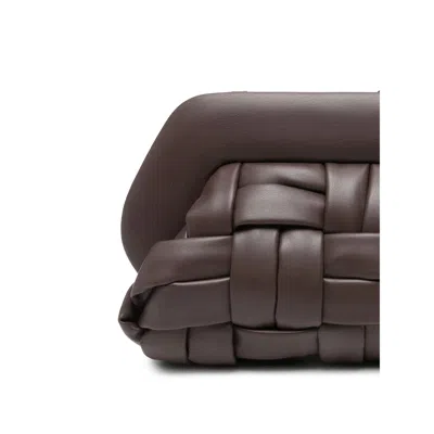 Themoirè Brown Clutch Bags