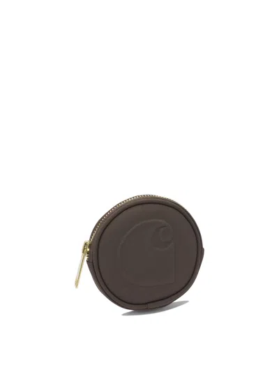 Carhartt Clarton Zip Wallet Wallets & Card Holders Brown In Black