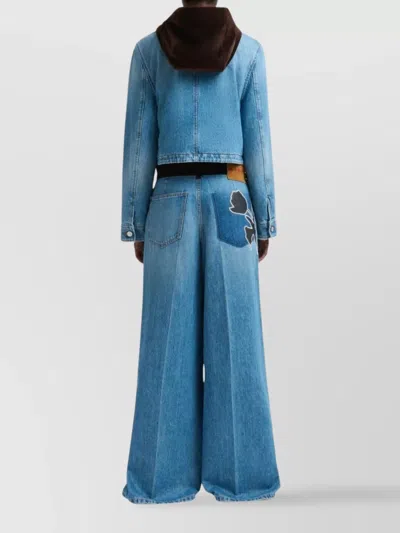Marni Jeans With Appliqué In Blue