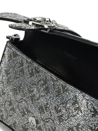 Pinko 'love One Slouchy Baby' Bag With Rhinestone