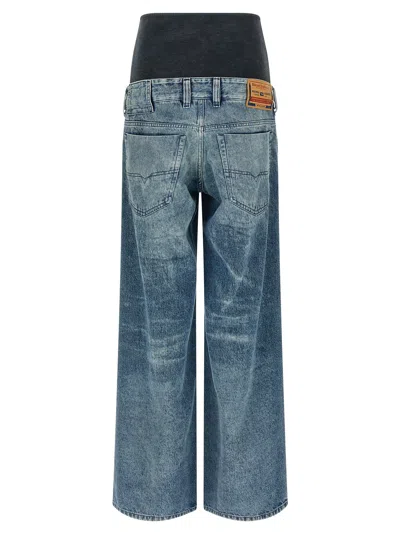 Diesel Stonewashed Cotton And Hemp Denim Jeans In Blue
