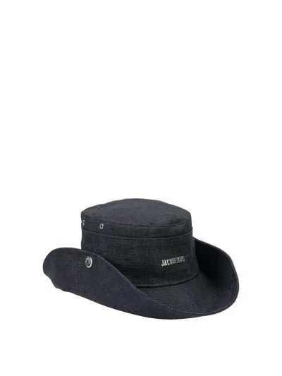 Jacquemus Logo Hat In Black