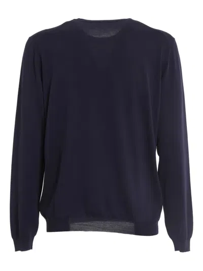 Fay Crew-neck Sweater In Blue