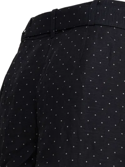 Zimmermann Polka-dot Linen And Silk Wide-leg Pants In Black