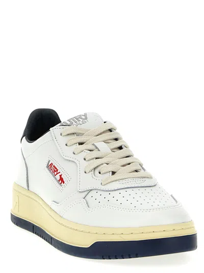 Autry X Maison Kitsune Medalist Low Top Sneakers In White