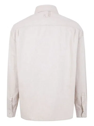 Jacquemus Simon Denim Shirt Long Sleeves In Neutral