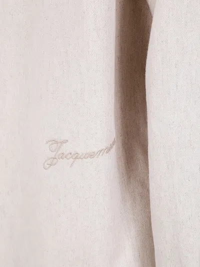 Jacquemus Simon Denim Shirt Long Sleeves In Neutral