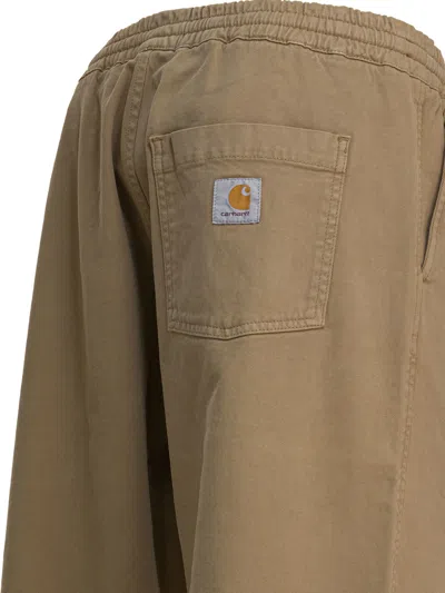 Carhartt Floyde Trousers Beige In Brown