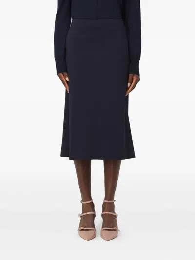 Liviana Conti Flared Midi Skirt In Blue