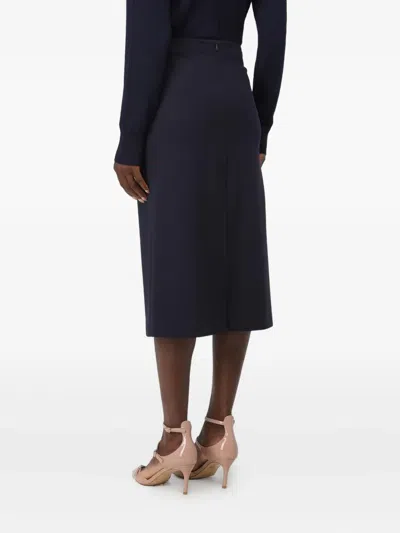 Liviana Conti Flared Midi Skirt In Blue