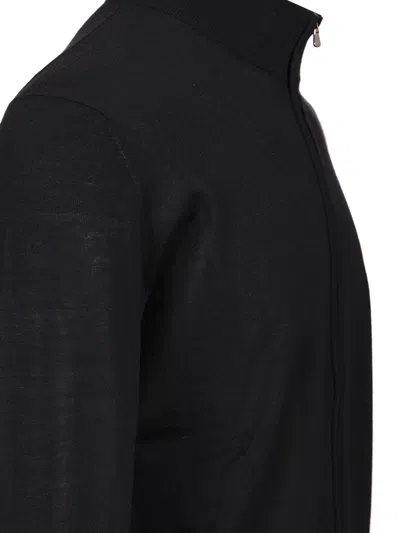 Filippo De Laurentiis Fullzip Cardigan Knitwear Blue In Black
