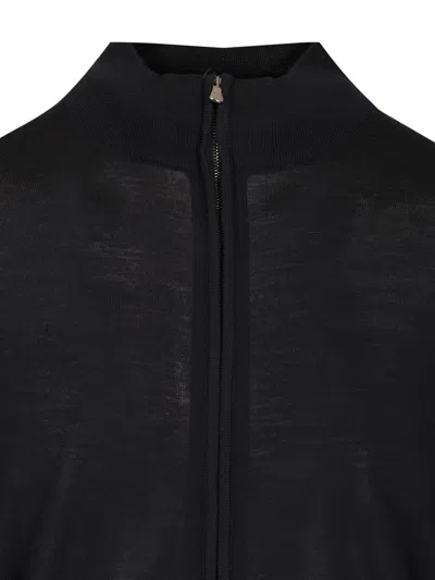 Filippo De Laurentiis Fullzip Cardigan Knitwear Blue In Black