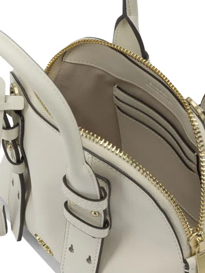 Pinko Leather Mini Escape Bag Bowling Bag In White