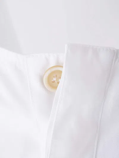 Saint Laurent White Sleeveless Satin-finish Silk Top In Beige