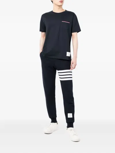 Thom Browne Oversized Short Sleeves T-shirt In Black