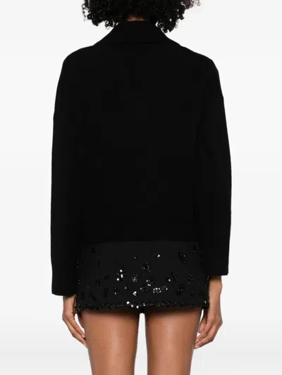 Maje Pullover Mit V-ausschnitt In Black