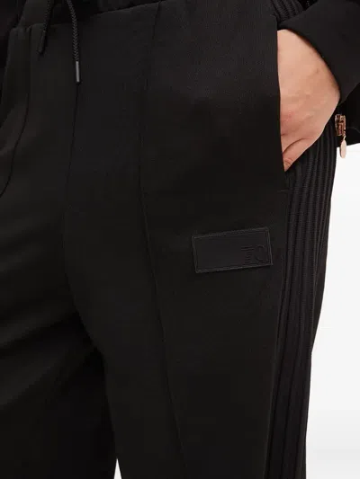 Ea7 Drawstring Track Pants In Black