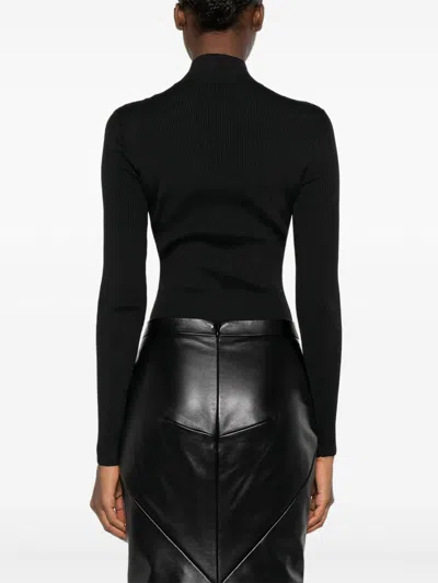 Givenchy Fitted Long Sleeve Turtleneck Bodysuit In Black