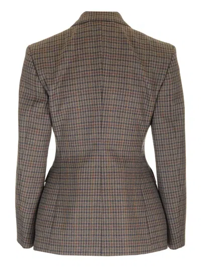 Balenciaga Hourglass Jackets Brown In Brown