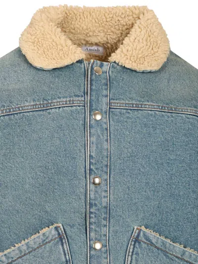 Amish Paninaro Denim Jacket In Blue