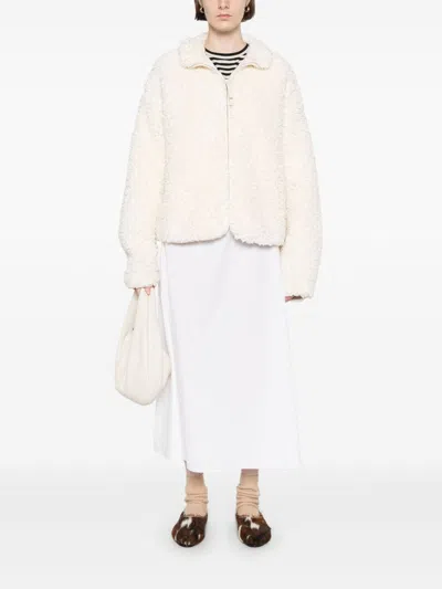 Jil Sander Plus Jackets Light And Natural In White