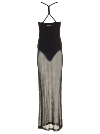 Jacquemus La Robe Maille Nodo Dresses Black In Black