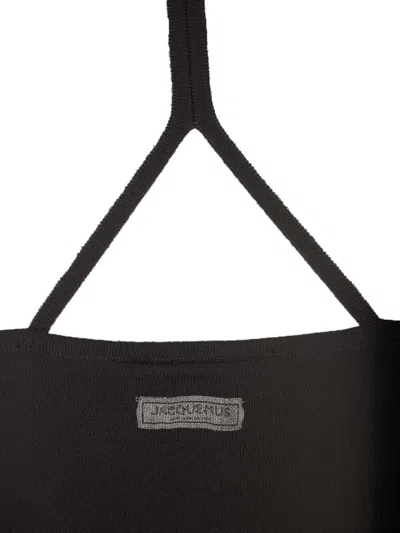 Jacquemus La Robe Maille Nodo Dresses Black In Black