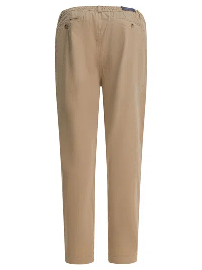 Polo Ralph Lauren Luxe Velvet Lateef Trousers Pockets In Brown