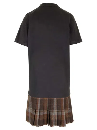 Balenciaga Layered Planet Earth Dresses Multicolor In Black