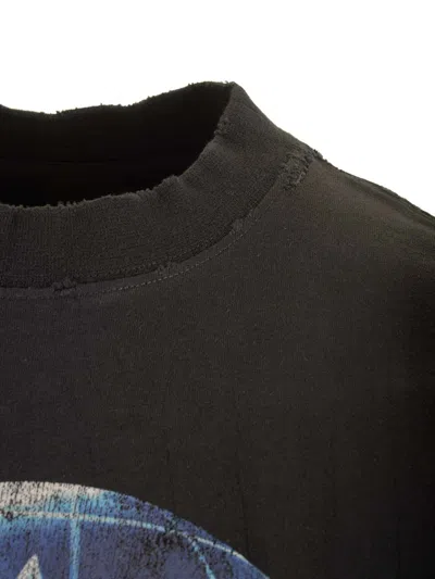 Balenciaga Layered Planet Earth Dresses Multicolor In Black