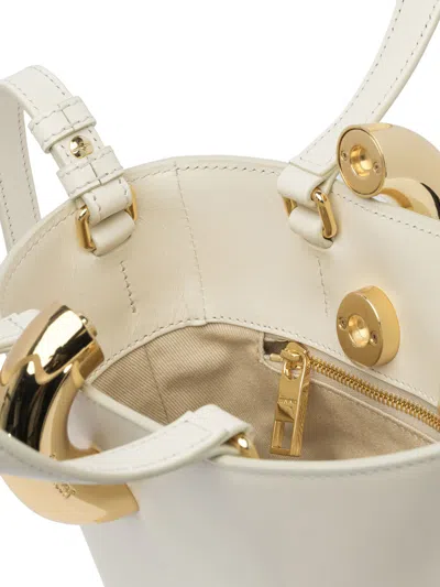 Jacquemus Structured Shoulder Bag Detachable Strap In White