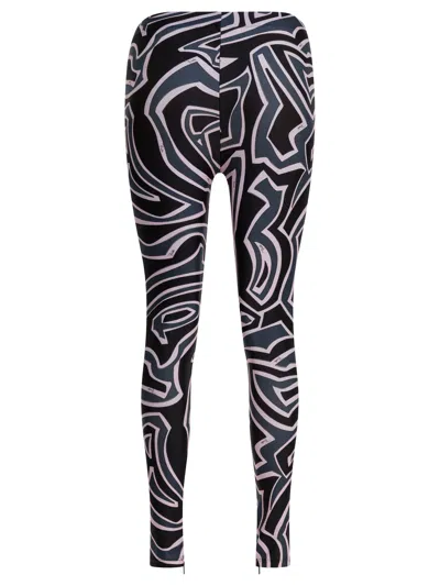 Pucci Leggings With Print Trousers Black In Multi