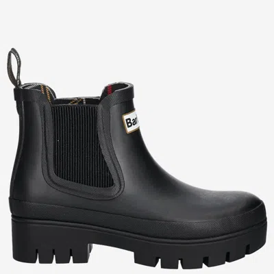 Barbour Halton Rubber Ankle Boots In Black