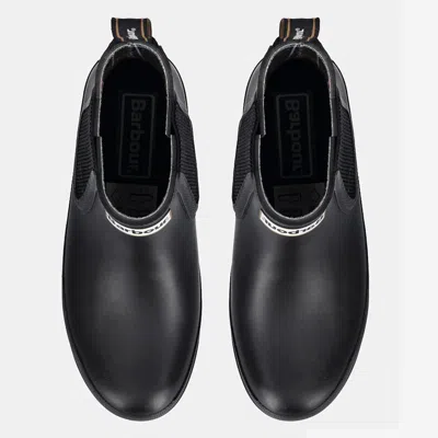 Barbour Halton Rubber Ankle Boots In Black