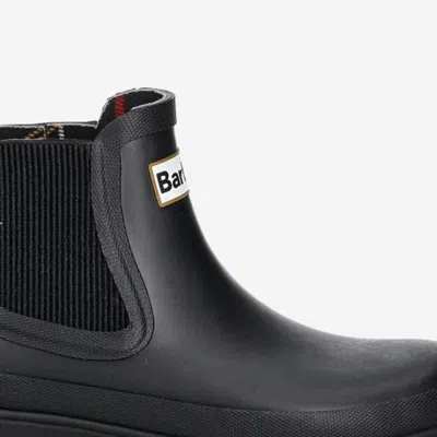 Barbour Halton Rubber Ankle Boots In Black