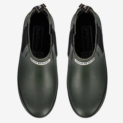 Barbour Halton Waterproof Chelsea Rain Boot In Green
